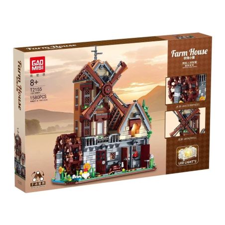GAOMISI T2155 2155 CABIN TRANG TRẠI bộ đồ chơi xếp lắp ráp ghép mô hình Creator FARM HOUSE Sáng Tạo 1580 khối
