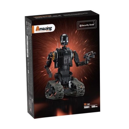 AMAING BLOCK 70001 ROBOT AN NINH bộ đồ chơi xếp lắp ráp ghép mô hình Star Wars SECURITY DROID Chiến Tranh Giữa Các Vì Sao 588 khối