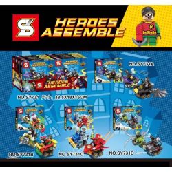 SY 731D XE TĂNG MINI CYBORG VS. BRAINIAC bộ đồ chơi xếp lắp ráp ghép mô hình Super Heroes Siêu Nhân Anh Hùng