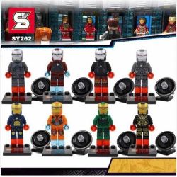 SY 262 NHÂN VẬT IRON MAN 8 LOẠI bộ đồ chơi xếp lắp ráp ghép mô hình Super Heroes Siêu Nhân Anh Hùng