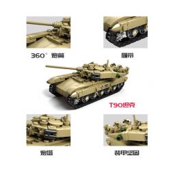 Kazi KY84042 84042 KY84043 84043 KY84044 84044 KY84045 84045 Xếp hình kiểu  MILITARY ARMY 4 In 1 Mammoth Tank Xe Tăng 4 Trong 1 gồm 4 hộp nhỏ 1242 khối