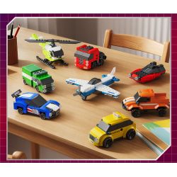 GUDI 40103 TEAM CHAOJI THÁNH BẢO TRỢ CỦA THÀNH PHỐ 8 TỔ HỢP XE THỂ THAO TAXI TÀU CAO TỐC MÁY KÉO BÁN TẢI ĐỊA HÌNH CHỞ HÀNG BAY NGẮM CẢNH TRỰC THĂNG bộ đồ chơi xếp lắp ráp ghép mô hình 575 khối