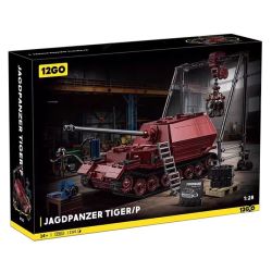 12GO 97022 PHIÊN BẢN SƯU TẬP TÀU KHU TRỤC HẠNG NẶNG FERDINAND 1:28 tỷ lệ 1:28 bộ đồ chơi xếp lắp ráp ghép mô hình Technic JAGDPANZER TIGER/P Kỹ Thuật Công Nghệ Cao Mô Hình Phương Tiện 2125 khối