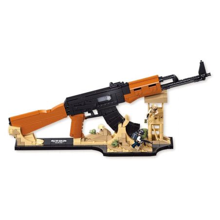 SLUBAN M38-B1591 B1591 1591 M38B1591 38-B1591 PEACE ELITE BỘ SƯU TẬP ĐỒ TRANG TRÍ TRÊN BÀN SÚNG BẮN TỈA AWM 1:2 tỷ lệ 1:2 bộ đồ chơi xếp lắp ráp ghép mô hình Military Army Quân Sự Bộ Đội 645 khối