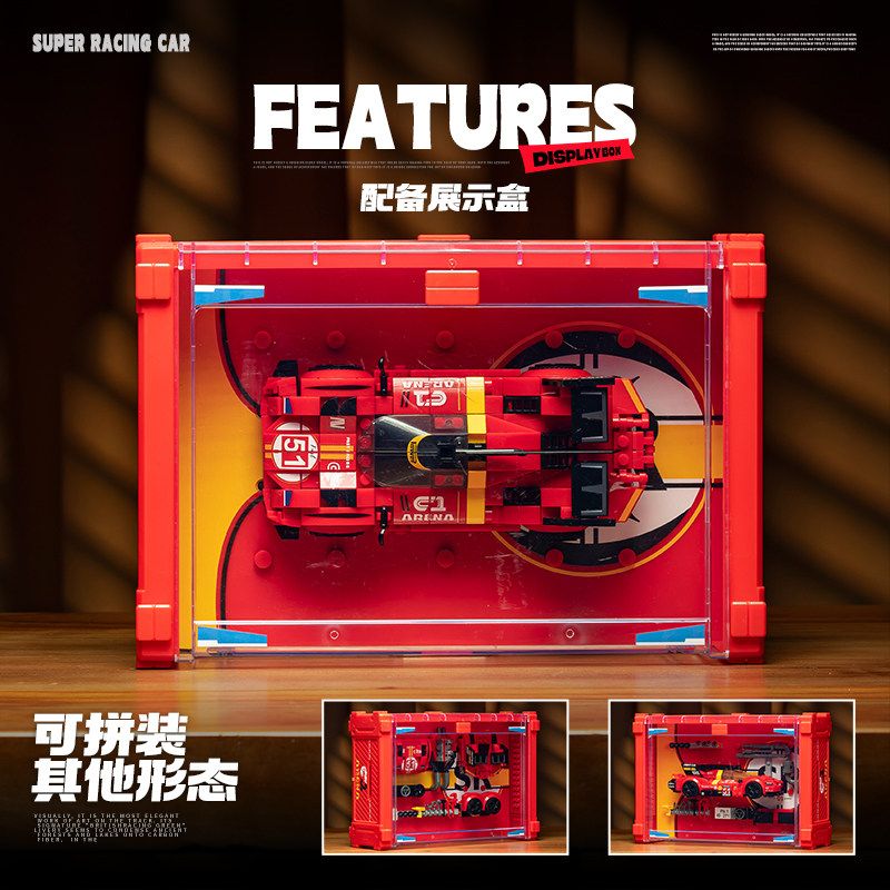 EIKEE Y24001 24001 XE FERRARI 499P 8 LƯỚI bộ đồ chơi xếp lắp ráp ghép mô hình Speed Champions Racing Cars Đua Xe Công Thức 477 khối