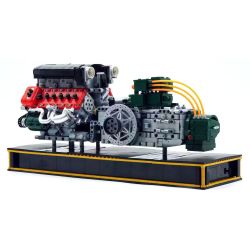 MorkModel 026001 Mork Model 026001 ĐỘNG CƠ TỰ MỒI LỚN LAFA V12 1:5 tỷ lệ 1:5 bộ đồ chơi xếp lắp ráp ghép mô hình Technic V12 ENGINE Kỹ Thuật Công Nghệ Cao Mô Hình Phương Tiện 2322 khối