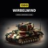 12GO 97031 PHÁO PHÒNG KHÔNG TỰ HÀNH XE TORNADO CỦA ĐỨC 1:28 tỷ lệ 1:28 bộ đồ chơi xếp lắp ráp ghép mô hình Military Army WIRBELWIND FLAKPANZER IV Quân Sự Bộ Đội 1474 khối