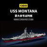 12GO 98009 THẾ CHIẾN THỨ HAI USS MONTANA 1:300 tỷ lệ 1:300 bộ đồ chơi xếp lắp ráp ghép mô hình Military Army Quân Sự Bộ Đội 2956 khối