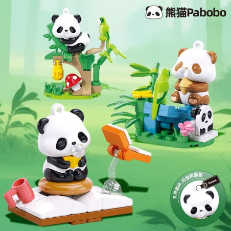 SLUBAN M38-B1599 B1599 1599 M38B1599 38-B1599 HỘP MÙ PANDA PABOBO 9 KIỂU bộ đồ chơi xếp lắp ráp ghép mô hình