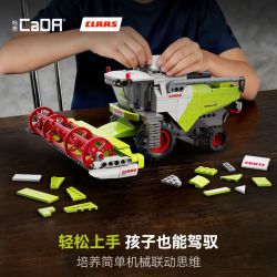 CADA DOUBLEE C65014 65014 MÁY GẶT ĐẬP LIÊN HỢP MINI CLAAS bộ đồ chơi xếp lắp ráp ghép mô hình City Thành Phố 384 khối