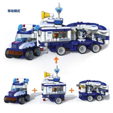 BLOKEES 61211 Xếp hình lắp ráp ghép mô hình đồn cảnh sát cơ động