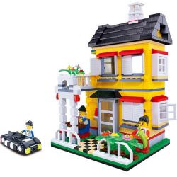 WANGE DR.LUCK 31052 non  BIỆT THỰ MÀU VÀNG bộ đồ chơi xếp lắp ráp ghép mô hình City Inn CITYINN Nhà Trọ Thành Phố 390 khối