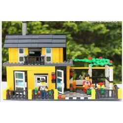 WANGE DR.LUCK 32051 non  BIỆT THỰ CÓ VƯỜN bộ đồ chơi xếp lắp ráp ghép mô hình City Inn CITYINN Nhà Trọ Thành Phố 449 khối