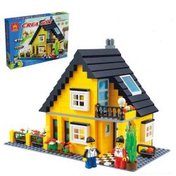 WANGE DR.LUCK 32052 non  BIỆT THỰ BIỂN bộ đồ chơi xếp lắp ráp ghép mô hình City Inn CITYINN Nhà Trọ Thành Phố 458 khối