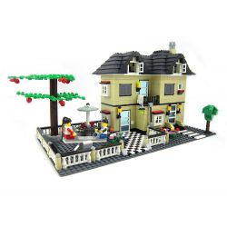 WANGE DR.LUCK 34053 non  BIỆT THỰ VỚI SÂN CHƠI bộ đồ chơi xếp lắp ráp ghép mô hình City CITYINN Thành Phố 815 khối