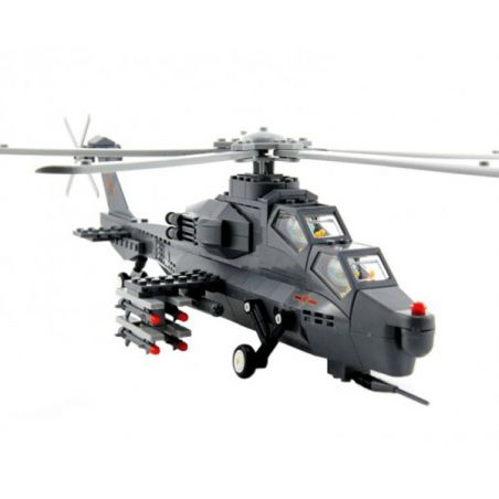 WANGE DR.LUCK JX002 4002 5231 non  TRỰC THĂNG TẤN CÔNG tỷ lệ 1:38 bộ đồ chơi xếp lắp ráp ghép mô hình Military Army WZ10 GUNSHIP CHRIST THE REDEEMER Quân Sự Bộ Đội 973 khối