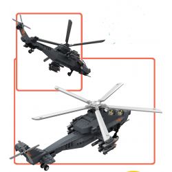 WANGE DR.LUCK JX002 4002 5231 non  TRỰC THĂNG TẤN CÔNG tỷ lệ 1:38 bộ đồ chơi xếp lắp ráp ghép mô hình Military Army WZ10 GUNSHIP CHRIST THE REDEEMER Quân Sự Bộ Đội 973 khối