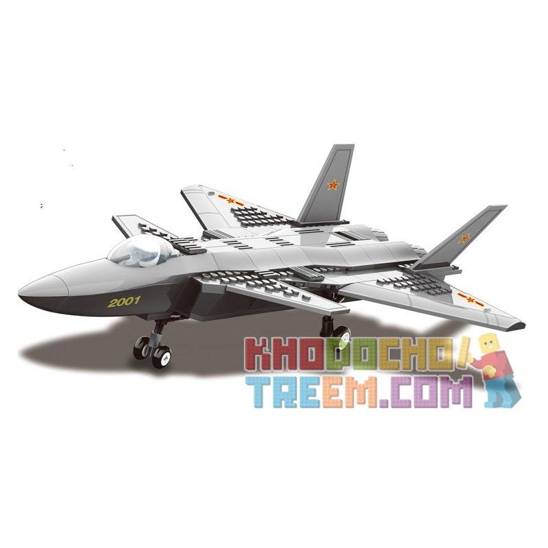 WANGE DR.LUCK JX003 4003 non  TIÊM KÍCH TÀNG HÌNH tỷ lệ 1:50 bộ đồ chơi xếp lắp ráp ghép mô hình Military Army J20 HEAVY STEALTH FIGHTER Quân Sự Bộ Đội 286 khối