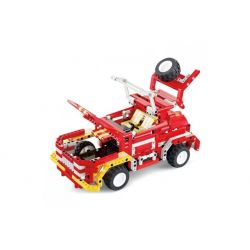 QIHUI 8002 non  XE ĐỊA HÌNH MÀU LỬA bộ đồ chơi xếp lắp ráp ghép mô hình  RAGING FIRE Kỹ Thuật Công Nghệ Cao Mô Hình Phương Tiện 472 khối