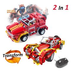 QIHUI 8002 non  XE ĐỊA HÌNH MÀU LỬA bộ đồ chơi xếp lắp ráp ghép mô hình  RAGING FIRE Kỹ Thuật Công Nghệ Cao Mô Hình Phương Tiện 472 khối