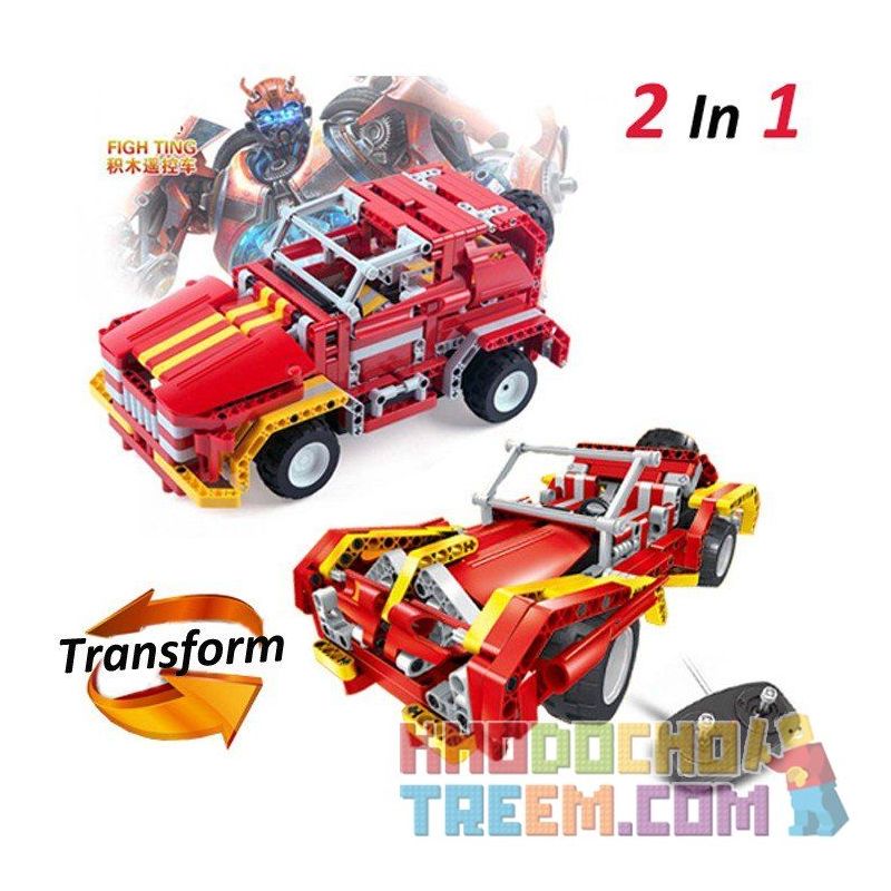 QIHUI 8002 non  XE ĐỊA HÌNH MÀU LỬA bộ đồ chơi xếp lắp ráp ghép mô hình  RAGING FIRE Kỹ Thuật Công Nghệ Cao Mô Hình Phương Tiện 472 khối