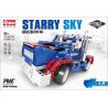 QIHUI 8006 non  XE ĐẦU KÉO XANH BIỂN bộ đồ chơi xếp lắp ráp ghép mô hình  STARRY SKY Kỹ Thuật Công Nghệ Cao Mô Hình Phương Tiện 448 khối