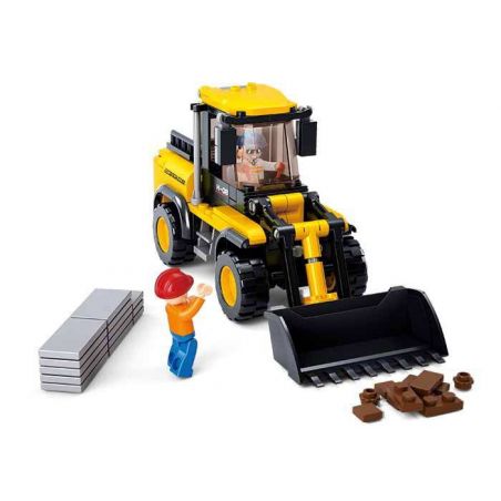 SLUBAN M38-B0538 B0538 0538 M38B0538 38-B0538 non  MÁY XÚC LẬT BÁNH HƠI bộ đồ chơi xếp lắp ráp ghép mô hình City Thành Phố 212 khối