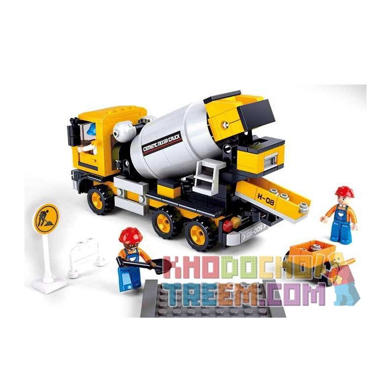 SLUBAN M38-B0550 B0550 0550 M38B0550 38-B0550 non  XE TRỘN BÊ TÔNG bộ đồ chơi xếp lắp ráp ghép mô hình City Thành Phố 296 khối