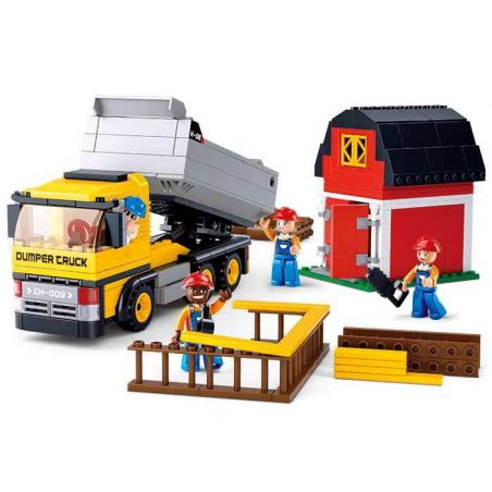 SLUBAN M38-B0552 B0552 0552 M38B0552 38-B0552 non  XE TẢI CHỞ PHẾ THẢI bộ đồ chơi xếp lắp ráp ghép mô hình City Thành Phố 384 khối