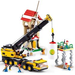 SLUBAN M38-B0553 B0553 0553 M38B0553 38-B0553 non  CẦN CẨU DI ĐỘNG bộ đồ chơi xếp lắp ráp ghép mô hình City Thành Phố 767 khối