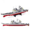 SLUBAN M38-B0389 B0389 0389 M38B0389 38-B0389 non  TÀU CHIẾN tỷ lệ 1:350 bộ đồ chơi xếp lắp ráp ghép mô hình Military Army CRUISER Quân Sự Bộ Đội 883 khối