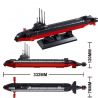 SLUBAN M38-B0391 B0391 0391 M38B0391 38-B0391 non  TÀU NGẦM HẠT NHÂN 1:350 bộ đồ chơi xếp lắp ráp ghép mô hình Military Army NUCLEAR-POWERED SUBMARINE Quân Sự Bộ Đội 193 khối