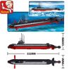 SLUBAN M38-B0391 B0391 0391 M38B0391 38-B0391 non  TÀU NGẦM HẠT NHÂN 1:350 bộ đồ chơi xếp lắp ráp ghép mô hình Military Army NUCLEAR-POWERED SUBMARINE Quân Sự Bộ Đội 193 khối