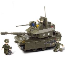 SLUBAN M38-B0287 B0287 0287 M38B0287 38-B0287 non  XE TĂNG M1A2 bộ đồ chơi xếp lắp ráp ghép mô hình Military Army Quân Sự Bộ Đội 219 khối