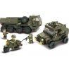 SLUBAN M38-B0307 B0307 0307 M38B0307 38-B0307 non  XE TẢI JEEP MÁY CHỞ QUÂN bộ đồ chơi xếp lắp ráp ghép mô hình Military Army SERVICE TROOPS Quân Sự Bộ Đội 455 khối