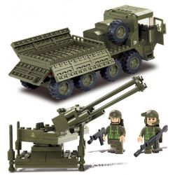 SLUBAN M38-B0302 B0302 0302 M38B0302 38-B0302 non  XE TẢI CHỞ SÚNG HẠNG NẶNG bộ đồ chơi xếp lắp ráp ghép mô hình Land Forces 2 Sức Mạnh Mặt Đất 306 khối