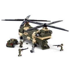 SLUBAN M38-B0508 B0508 0508 M38B0508 38-B0508 non  MÁY BAY VẬN TẢI QUÂN SỰ bộ đồ chơi xếp lắp ráp ghép mô hình Military Army Quân Sự Bộ Đội 520 khối