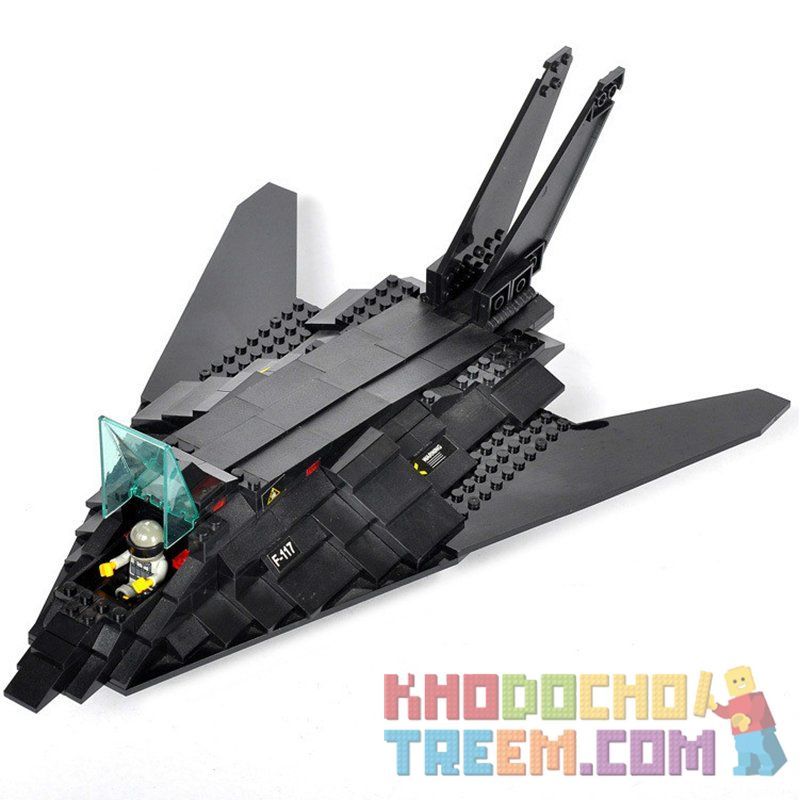 SLUBAN M38-B0108 B0108 0108 M38B0108 38-B0108 non  MÁY BAY TÀNG HÌNH bộ đồ chơi xếp lắp ráp ghép mô hình Military Army F117 Quân Sự Bộ Đội 209 khối