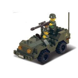 SLUBAN M38-B6000 B6000 6000 M38B6000 38-B6000 Xếp hình kiểu  MILITARY ARMY Ambulance Xe Cứu Thương Quân Sự 229 khối