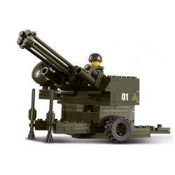 SLUBAN M38-B7300 B7300 7300 M38B7300 38-B7300 non  PHÁO PHÒNG KHÔNG bộ đồ chơi xếp lắp ráp ghép mô hình Military Army Quân Sự Bộ Đội 221 khối