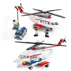 SLUBAN M38-B0363 B0363 0363 M38B0363 38-B0363 non  TRỰC THĂNG CÁ NHÂN bộ đồ chơi xếp lắp ráp ghép mô hình City AVIATION Thành Phố 259 khối