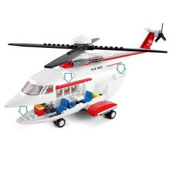 SLUBAN M38-B0363 B0363 0363 M38B0363 38-B0363 non  TRỰC THĂNG CÁ NHÂN bộ đồ chơi xếp lắp ráp ghép mô hình City AVIATION Thành Phố 259 khối