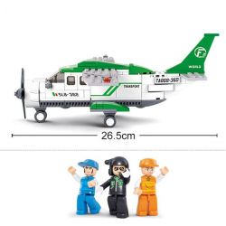 SLUBAN M38-B0362 B0362 0362 M38B0362 38-B0362 non  MÁY BAY VẬN TẢI CÁNH QUẠT NHỎ bộ đồ chơi xếp lắp ráp ghép mô hình City AVIATION Thành Phố 251 khối