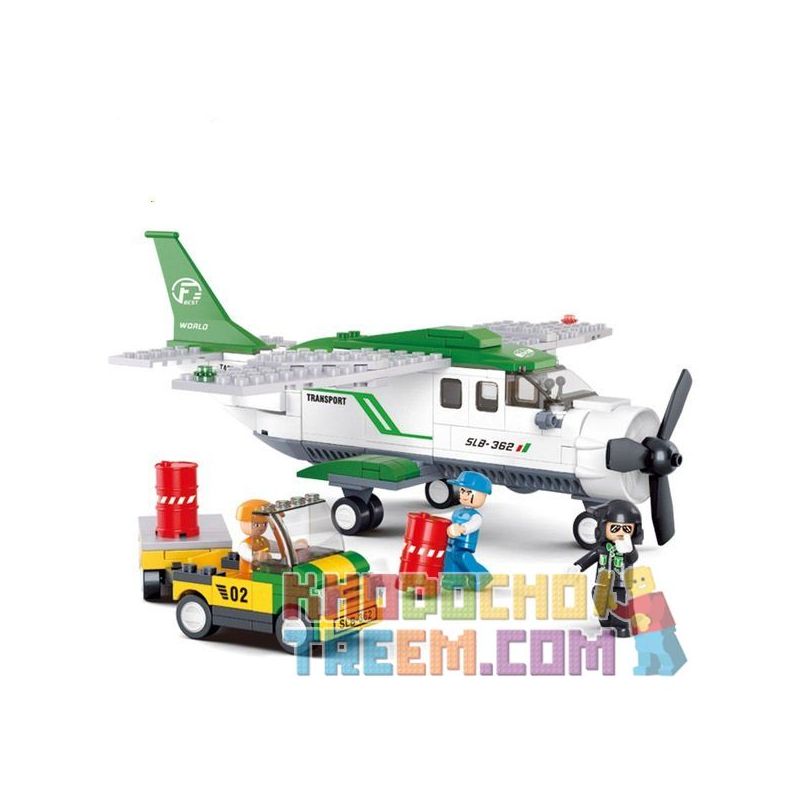 SLUBAN M38-B0362 B0362 0362 M38B0362 38-B0362 non  MÁY BAY VẬN TẢI CÁNH QUẠT NHỎ bộ đồ chơi xếp lắp ráp ghép mô hình City AVIATION Thành Phố 251 khối