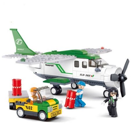 SLUBAN M38-B0362 B0362 0362 M38B0362 38-B0362 non  MÁY BAY VẬN TẢI CÁNH QUẠT NHỎ bộ đồ chơi xếp lắp ráp ghép mô hình City AVIATION Thành Phố 251 khối