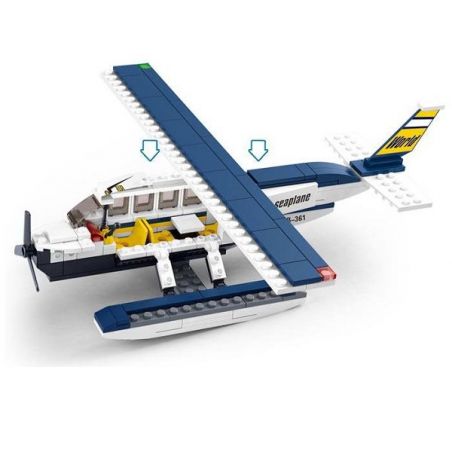 SLUBAN M38-B0361 B0361 0361 M38B0361 38-B0361 Xếp hình kiểu  CITY Seaplane Thủy Phi Cơ Cá Nhân 214 khối