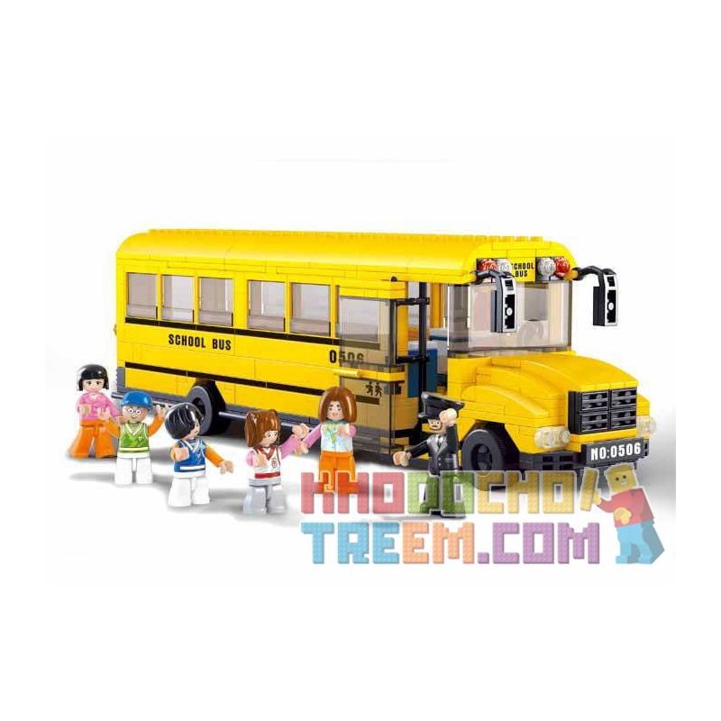 SLUBAN M38-B0506 B0506 0506 M38B0506 38-B0506 non  XE BUÝT TRƯỜNG HỌC bộ đồ chơi xếp lắp ráp ghép mô hình City CITY BUS Thành Phố 382 khối