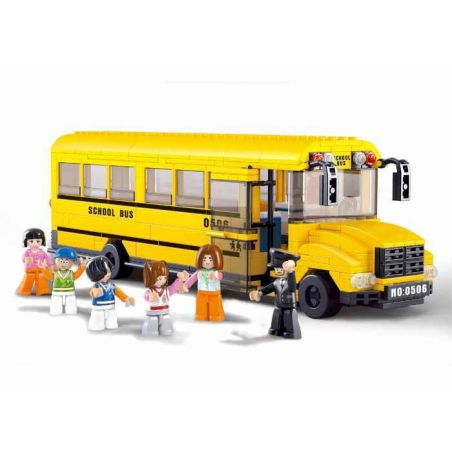 SLUBAN M38-B0506 B0506 0506 M38B0506 38-B0506 non  XE BUÝT TRƯỜNG HỌC bộ đồ chơi xếp lắp ráp ghép mô hình City CITY BUS Thành Phố 382 khối