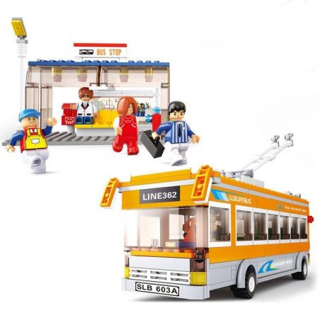 SLUBAN M38-B0332 B0332 0332 M38B0332 38-B0332 non  XE ĐIỆN bộ đồ chơi xếp lắp ráp ghép mô hình City Thành Phố 457 khối