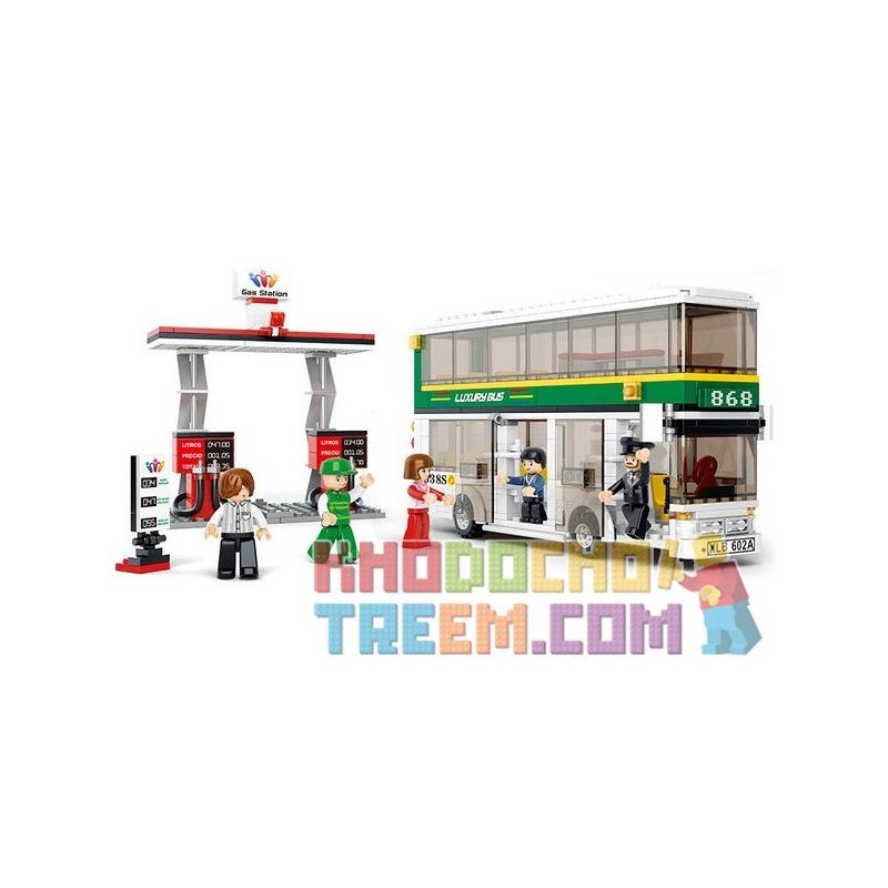 SLUBAN M38-B0331 B0331 0331 M38B0331 38-B0331 non  XE BUÝT 2 TẦNG bộ đồ chơi xếp lắp ráp ghép mô hình City Thành Phố 403 khối